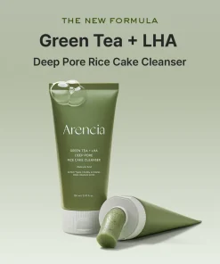 Alternative view of Arencia Green Tea LHA Deep Pore Rice Cake Cleanser 150g Set (+spatula brush)